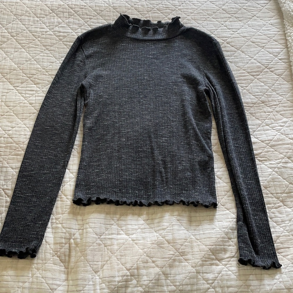 Dark grey turtle neck